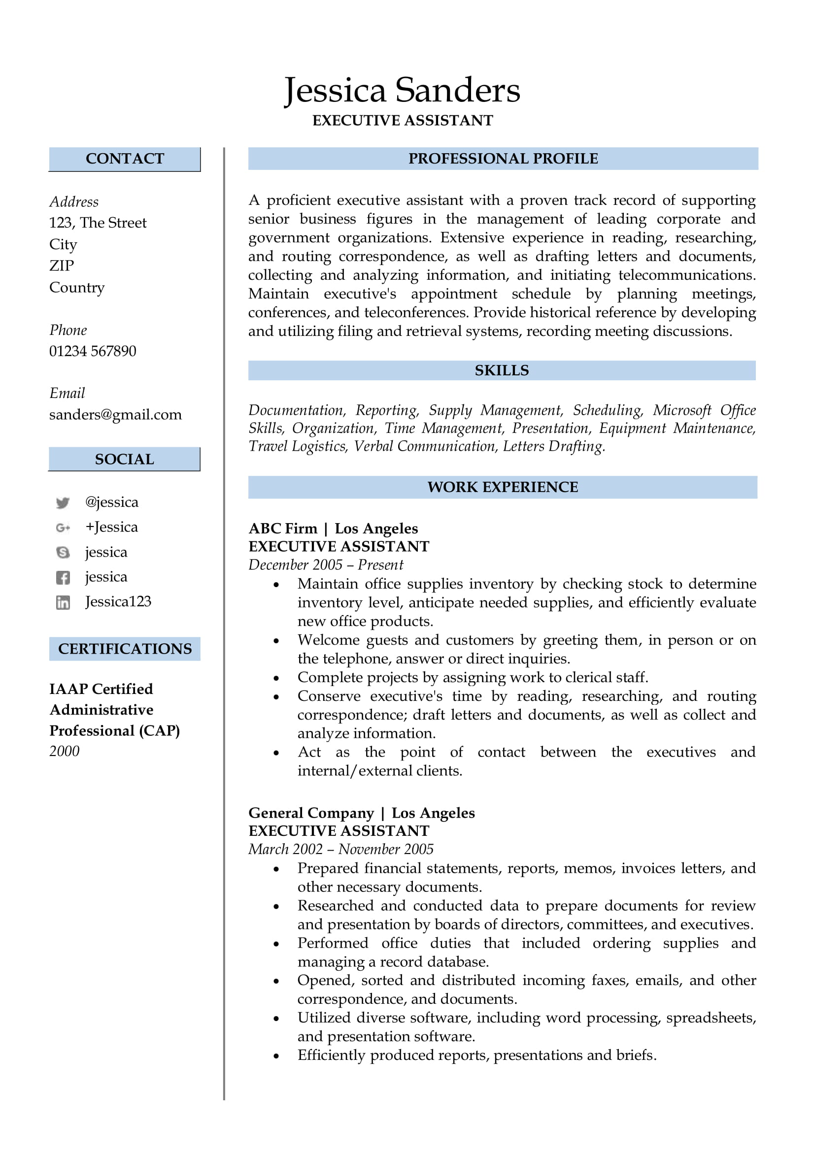 free professional looking resume templates